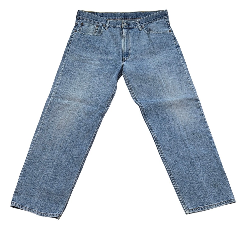 Levis 550 Relaxed Fit Light Wash Denim Blue Jeans Mens 40x32